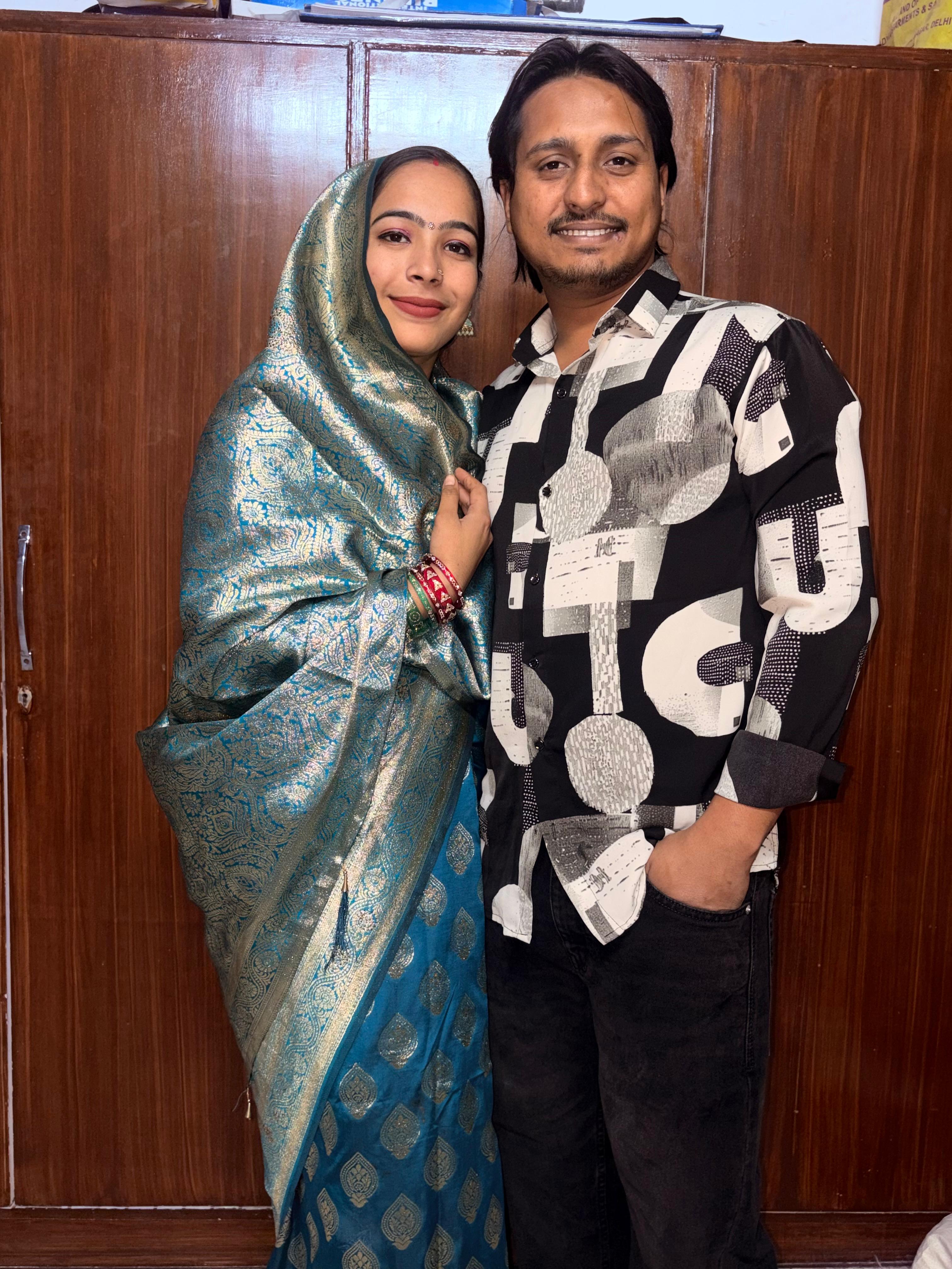 Romantic portrait of Arun and Muskaan