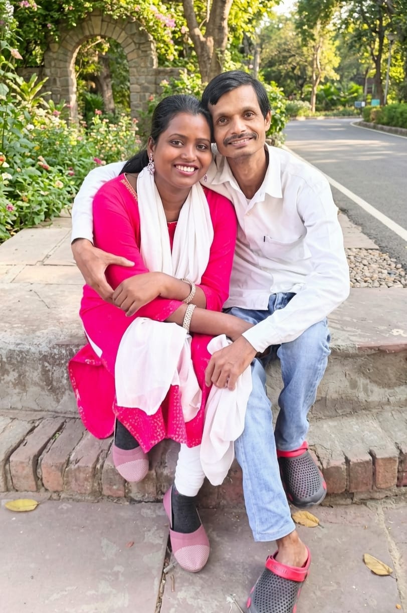 Romantic portrait of Amit and Jyoti